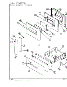 03 - Door / Drawer parts for Hardwick Range H4131WRW from AppliancePartsPros.com