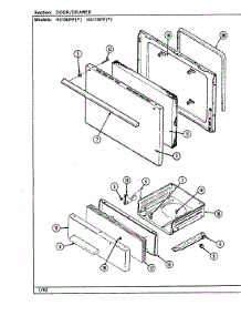 02 - Door / Drawer parts for Hardwick Range H3100PPW from AppliancePartsPros.com