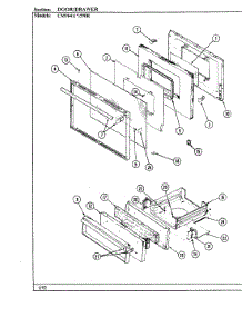 03 - Door / Drawer (Cm9641x590r) parts for Hardwick Range CM9641A590R from AppliancePartsPros.com
