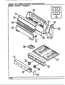 Cooking Top Assembly (H311opp*, H3120sp*) parts for Hardwick Range H3120SPW from AppliancePartsPros.com