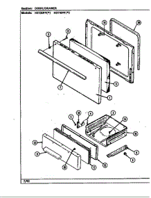 Cooking Door / Drawer (H3110pp*) parts for Hardwick Range H3120SPW from AppliancePartsPros.com