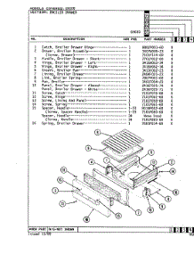 05 - Drawer parts for Hardwick Range CG9616W429R from AppliancePartsPros.com