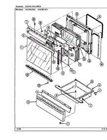 03 - Door / Drawer parts for Hardwick Range H3478VRA from AppliancePartsPros.com