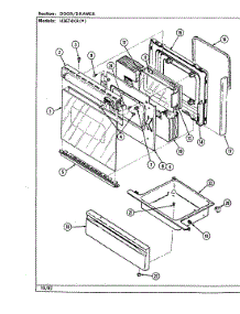 03 - Door / Drawer parts for Hardwick Range H3674XRA from AppliancePartsPros.com
