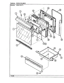 03 - Door / Drawer (H3531xrx) parts for Hardwick Range H3531XRW from AppliancePartsPros.com