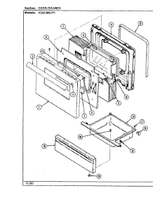 03 - Door / Drawer (H3531wrx) parts for Hardwick Range H3531WRA from AppliancePartsPros.com