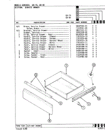 04 - Service Drawer parts for Hardwick Range EG971A579 from AppliancePartsPros.com