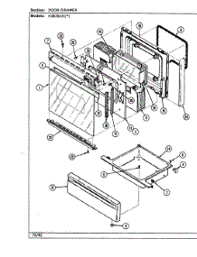 03 - Door / Drawer parts for Hardwick Range H3878XRA from AppliancePartsPros.com
