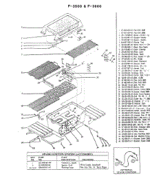 02 - Upper Section parts for Hardwick Range F3500 from AppliancePartsPros.com