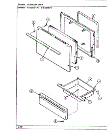 02 - Door / Drawer parts for Hardwick Range H3500PPA from AppliancePartsPros.com