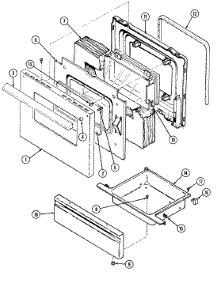 03 - Door / Drawer (H3531wux) parts for Hardwick Range H3531WUW from AppliancePartsPros.com
