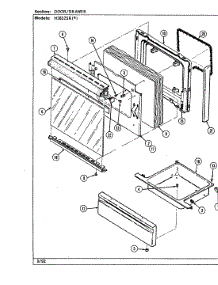 03 - Door / Drawer parts for Hardwick Range H3832SRW from AppliancePartsPros.com