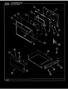 03 - Door / Drawer parts for Hardwick Range EG9-71A579W from AppliancePartsPros.com