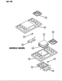 Cooking Top Assembly parts for Hardwick Range H-446 from AppliancePartsPros.com