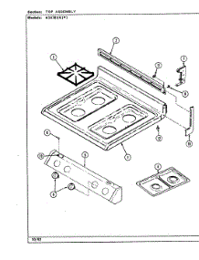 06 - Top Assembly parts for Hardwick Range H3478XRW from AppliancePartsPros.com