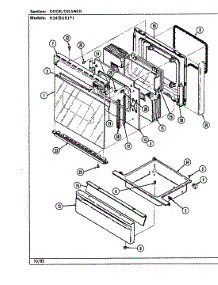 03 - Door / Drawer parts for Hardwick Range H3478XRW from AppliancePartsPros.com