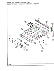 05 - Top Assembly parts for Hardwick Range H3231XRA from AppliancePartsPros.com