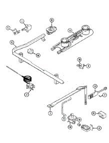 03 - Gas Controls parts for Hardwick Range H3231XRA from AppliancePartsPros.com