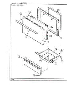 03 - Door / Drawer (H3510prx) parts for Hardwick Range H3510PRW from AppliancePartsPros.com