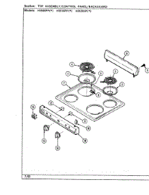 05 - Top Assembly parts for Hardwick Range H3510PPA from AppliancePartsPros.com