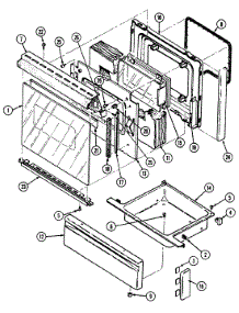03 - Door / Drawer parts for Hardwick Range H3878XVB from AppliancePartsPros.com