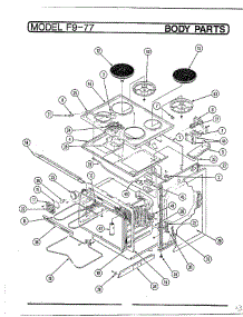 Electric Range Body parts for Hardwick Range EOF9-77*579AW from AppliancePartsPros.com