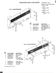 Gas Range Backguards parts for Hardwick Range CF9627K-439RQ from AppliancePartsPros.com