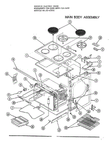 Electric Range Main Body Assembly parts for Hardwick Range EKF9-71W-569W from AppliancePartsPros.com