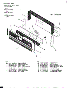 Gas Range Backguard parts for Hardwick Range CF9616-429RW from AppliancePartsPros.com