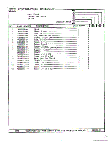Gas Range Control Panel-Backguard Page 2 parts for Hardwick Range 2522A from AppliancePartsPros.com