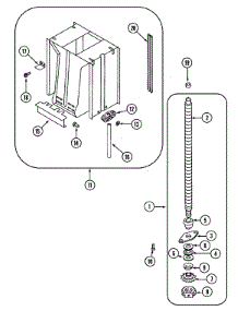 09 - Power Screw & Ram (Series 2-5) parts for Jenn-Air Compactor TC407W from AppliancePartsPros.com