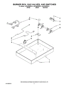 02 - Burner Box, Gas Valves, And Switches parts for Maytag Cooktop JGC4430BDB14 from AppliancePartsPros.com