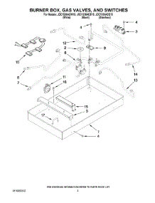 02 - Burner Box, Gas Valves, And Switches parts for Maytag Cooktop JDC1536ADS15 from AppliancePartsPros.com