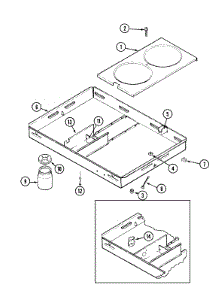 02 - Burner Box Assy. parts for Jenn-Air Cooktop CVE4180W-C from AppliancePartsPros.com