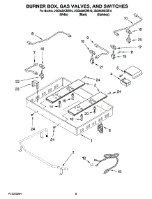 02 - Burner Box, Gas Valves, And Switches, Optional Parts (Not Included) parts for Maytag Cooktop JGC8430CDW10 from AppliancePartsPros.com