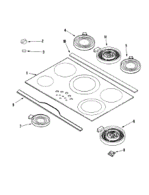 03 - Top Assembly parts for Jenn-Air Cooktop JEC9536BDF from AppliancePartsPros.com