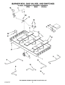 02 - Burner Box, Gas Valves, And Switches parts for Maytag Cooktop JGC8536BDS10 from AppliancePartsPros.com