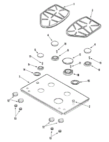 03 - Top Assembly parts for Jenn-Air Cooktop JGC9430BDB from AppliancePartsPros.com