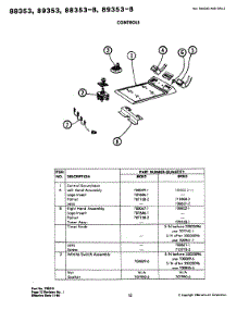 03 - Controls parts for Jenn-Air Cooktop 88353 from AppliancePartsPros.com