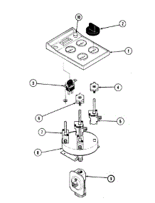 03 - Control Panel parts for Jenn-Air Cooktop 12103 from AppliancePartsPros.com