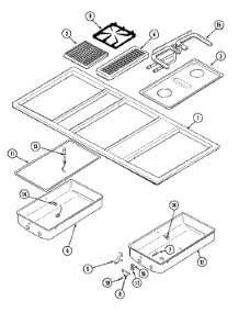 04 - Top Assembly parts for Jenn-Air Cooktop CVG4380PK from AppliancePartsPros.com