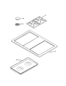 04 - Top Assembly parts for Jenn-Air Cooktop JGCP430ADP from AppliancePartsPros.com