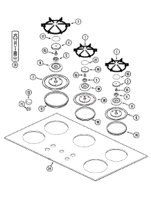 02 - Top Assembly parts for Jenn-Air Cooktop CCG556B from AppliancePartsPros.com