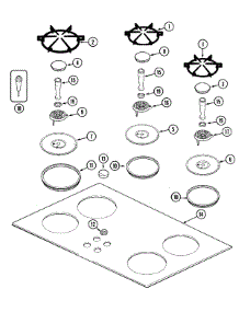 02 - Top Assembly parts for Jenn-Air Cooktop CCG2423Q from AppliancePartsPros.com