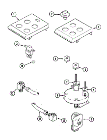 03 - Control Panel parts for Jenn-Air Cooktop CVG316W from AppliancePartsPros.com