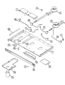 02 - Body parts for Jenn-Air Cooktop CVG316W from AppliancePartsPros.com