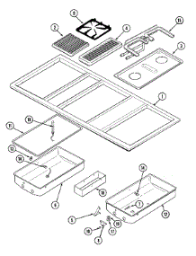 04 - Top Assembly parts for Jenn-Air Cooktop CVG4380W from AppliancePartsPros.com