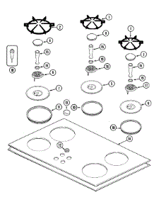 02 - Top Assembly parts for Jenn-Air Cooktop JGC7430ADS from AppliancePartsPros.com