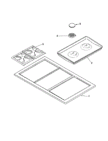 04 - Top Assembly parts for Jenn-Air Cooktop JGCP636ADP from AppliancePartsPros.com