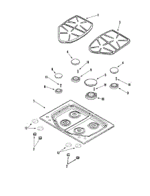 03 - Top Assembly parts for Jenn-Air Cooktop JGC8430BDB from AppliancePartsPros.com